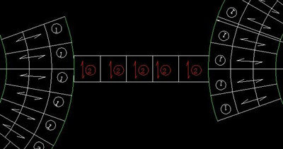 塔間平臺過道鋼格板布置圖   塔間平臺過道鋼格板布置圖